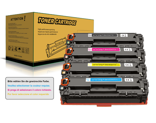 125A 128A 131A Kompatibler Toner für HP 125A CB540A CB541A CB542A CB543A CE320A CE321A CE322A CE323A CF210A CF211A CF212A CF213A Color Laserjet CM1312 CM1512 CP1210 CP1214 CP1215 CP1216 CP1217 CP1510 CP1513 CP1514 CP1515 CP1516 CP1517