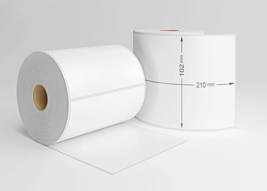 1000D 640 Etiketten Kompatible Etiketten Rolle für Zebra Z-Perform 1000D 800284-605 102mmx210mmx640 25mm Kern Weiß 640 Etiketten für Zebra A300 DA402 ZT220