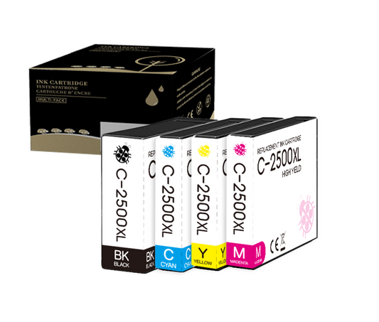 Multipack PGI-2500XL Kompatibles für Canon PGI-2500XL Maxify iB4000 iB4050 iB4100 iB4150 MB5050 MB5100 MB5150 MB5155 MB5350 MB5450 MB5455